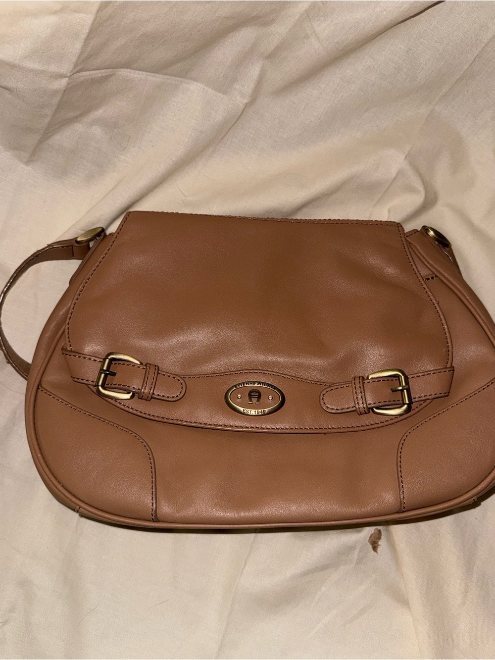Leather Saddle Bag in Brown